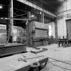 Paisley, MacDowall Street, Caledonia Engineering Works, Interior
View of boiler shop looking SE showing Craig and Donald 300 ton brake press with lifting beam and solid box table in foreground