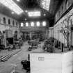 Paisley, MacDowall Street, Caledonia Engineering Works, Interior
View looking W showing heavy machine shop (taken from access ladder to 25 ton Smith-Keighley over-head crane)