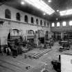 Paisley, MacDowall Street, Caledonia Engineering Works, Interior
View looking W showing heavy machine shop (taken from access ladder to 25 ton Smith-Keighley over-head crane)