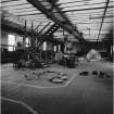 Paisley, MacDowall Street, Caledonia Engineering Works, Interior
View in assembly department of textile machine department (over machine shop) showing access ladder to walkway in loft space to print room at W end of drawing office