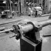 Coatbridge Engine Works, Engineering Shop; Interior
View in W (No. 3) bay showing drive detail of boring bar