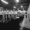 Paisley, Ferguslie Thread Mills, No. 1 Mill, Ist Flat; Interior
View of drums of carded cotton to rear of spinning machines