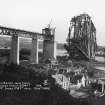 View from the North of the bridge under construction.
Insc. 'The Forth Bridge from North. Length including Viaduct 8098 Ft. Height 369 Ft. Spans 1710 Ft each. (Augt. 1888)  626.'