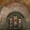 Interior. South chapel, mural on east wall.