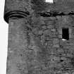 Mull, Moy Castle.
View of North angle turret from North-West.