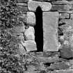 Mull, Moy Castle.
Detail on North-West wall showing speciman lancet window.