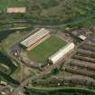 Maryhill, oblique aerial view, centred on Firhill Park and the Forth and Clyde Canal.