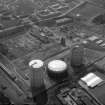 Edinburgh, Granton, Granton Gasworks.
Oblique aerial view from North-East.