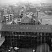 Glasgow, 335 St Vincent Street, Merino Spinning Mill
View from N showing NNE front of spinning mill with grain store and Bishop Garden Cotton Mill in background