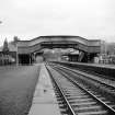 Johnstone Station
Platform view showing covered overbridge, from SW