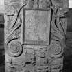 Crosbie Old Churchyard.
West face of gravestone commemorating Hugh Boyd, d.1723.