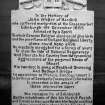 Loudon Kirk.
Gravestone commemorating John Nisbet of Hardhill, d.1685.