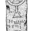 Digital copy of drawing of St Peter Stone, Whithorn Museum.