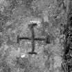 CROSS INCISED ROCK. Rock-cut Cross, Barnakill SC00596830.jpg