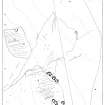 Publication drawing; Hill of Kingseat, hut-circles and field-system