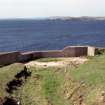 Scanned image of view of Hoxa Head, South Ronaldsay, First World War gun emplacement and trench from East
