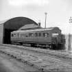 Falkirk, Wallace Street, Springfield Railway Yard
View of GNSR Royal Saloon carriage with sheds in background