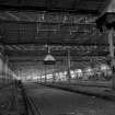 Glasgow, Carlisle Street, Cowlairs Works; Interior
General view showing extractor hoods