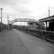 Grantown-on-Spey, West Station
View of footbridge and up platform buildings