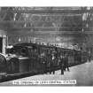 General postcard view of interior.
Titled: 'The opening of Leith Central Station'