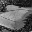 Dunkeld, oblique aerial view, taken from the NNW, centred on the cropmarks of Dunkeld House. Dunkeld Cathedral is visible in the top centre of the photograph.