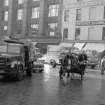 View from N showing horse lorry at Glasgow Fruit Market