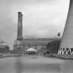 View of Pinkston Power station, Glasgow, in 1965, from WSW showing basin.