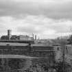Distant view from WNW showing Viewfield Cabinet Works on left and Calderhaugh Silk Mill on right