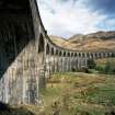 View of the Glenfinnan Railway Viaduct over River Finnan from W.