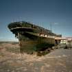 General view of ship on slipway from S