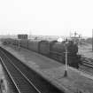 View showing steam train at station