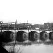 View from SE showing part of ESE front of Glasgow Bridge with railway bridge in background