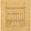 Scanned image of drawing after conservation showing from front elevation.