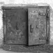 Gun emplacement: detail of specimen ready ammunition locker