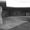 Scanned image of view of gun emplacement showing ammunition locker