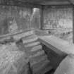 Scanned image of view of interior of gun emplacement showing steps