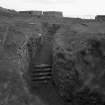 Scanned image of view of trench leading to magazine