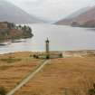 Glenfinnan Monument.  View from hill-top view point to North East.