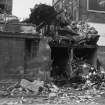 View showing remains of burnt-out store