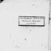 View showing plate on column which is incribed 'JAMES ALLAN SENR & SON -ELMBANK FOUNDRY- GLASGOW'