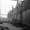 View showing gable ends of workshop