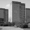 Glasgow, Bridgeton, Dalmarnock CDA.
View of blocks from South-East.