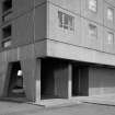 Glasgow, Broomloan Road, Albion Estate Development.
Detail of corner of point block.