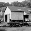 View from S showing WSW and SSE fronts of goods shed