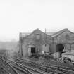 View of former Cowlairs Works, Carlisle Street, Glasgow looking SSW showing part of NNE front of E block. Closed and demolished 1968-69.