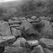 General view of cairn.
Original negative captioned: 'Cairn near Sundayswells, Learney by Torphins'.