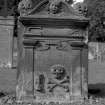 View of Taylor's tombstone, churchyard, Abercorn Church
