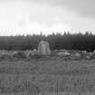 General view of stone circle and ring cairn, from the south.
Original negative captioned: 'Esslie, The Smaller Circle General View from the South July 1902'.