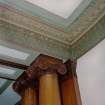 Ground floor, dining room, Ionic capitals, frieze and decorative cornice, detail