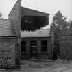 View from ESE showing awning on S block with part of W block in background